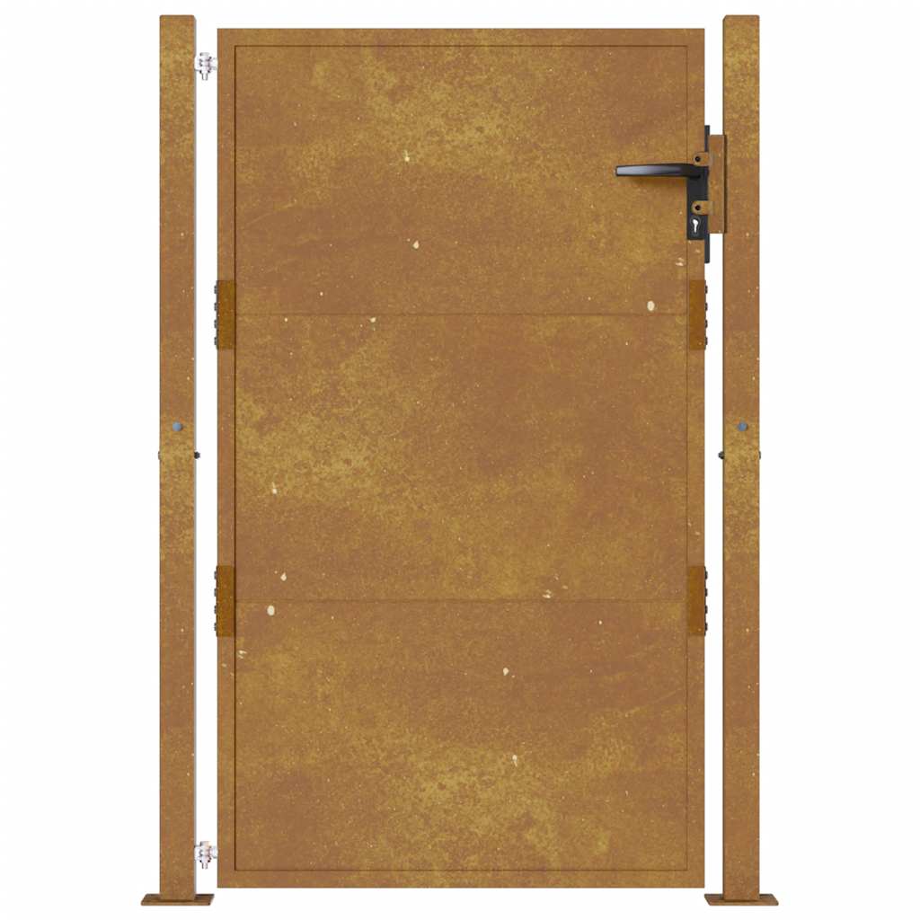 Cancello da giardino 100x150 cm in acciaio Corten