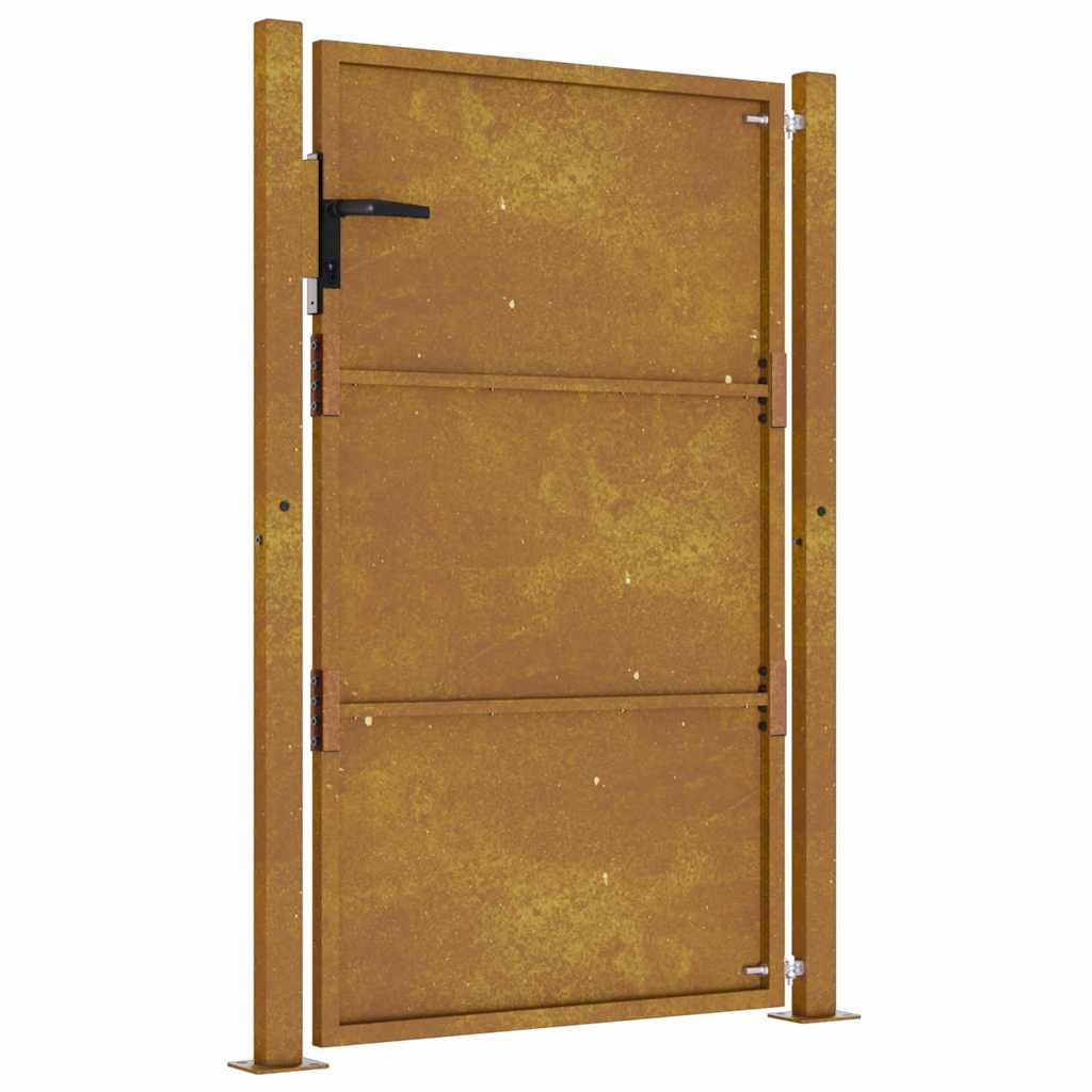 Cancello da giardino 100x150 cm in acciaio Corten