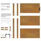 Cancello da giardino 100x150 cm in acciaio Corten