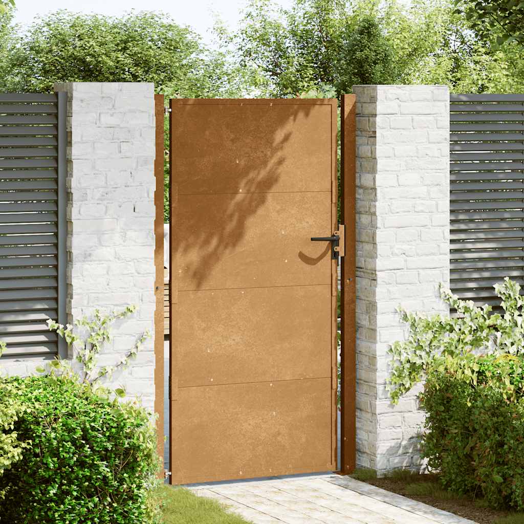 Cancello da giardino 100x175 cm in acciaio Corten
