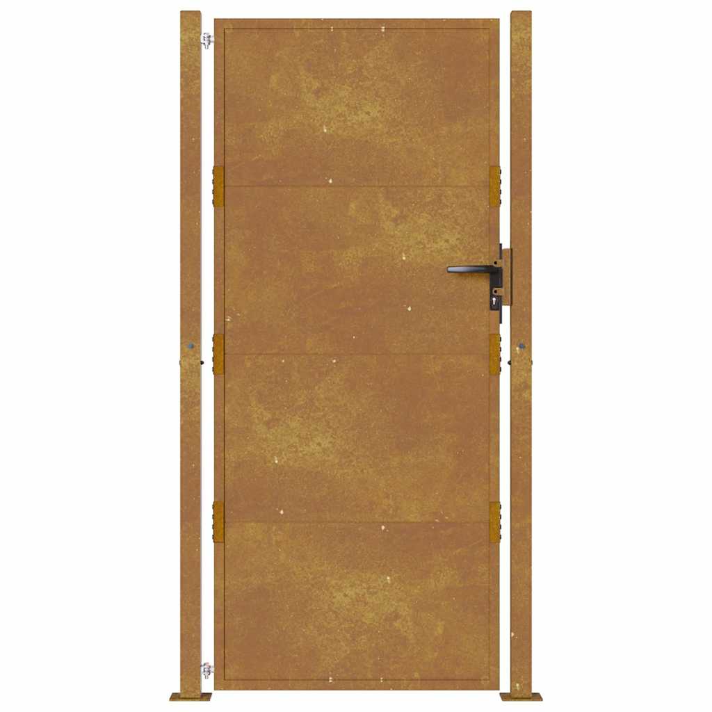 Cancello da giardino 100x175 cm in acciaio Corten
