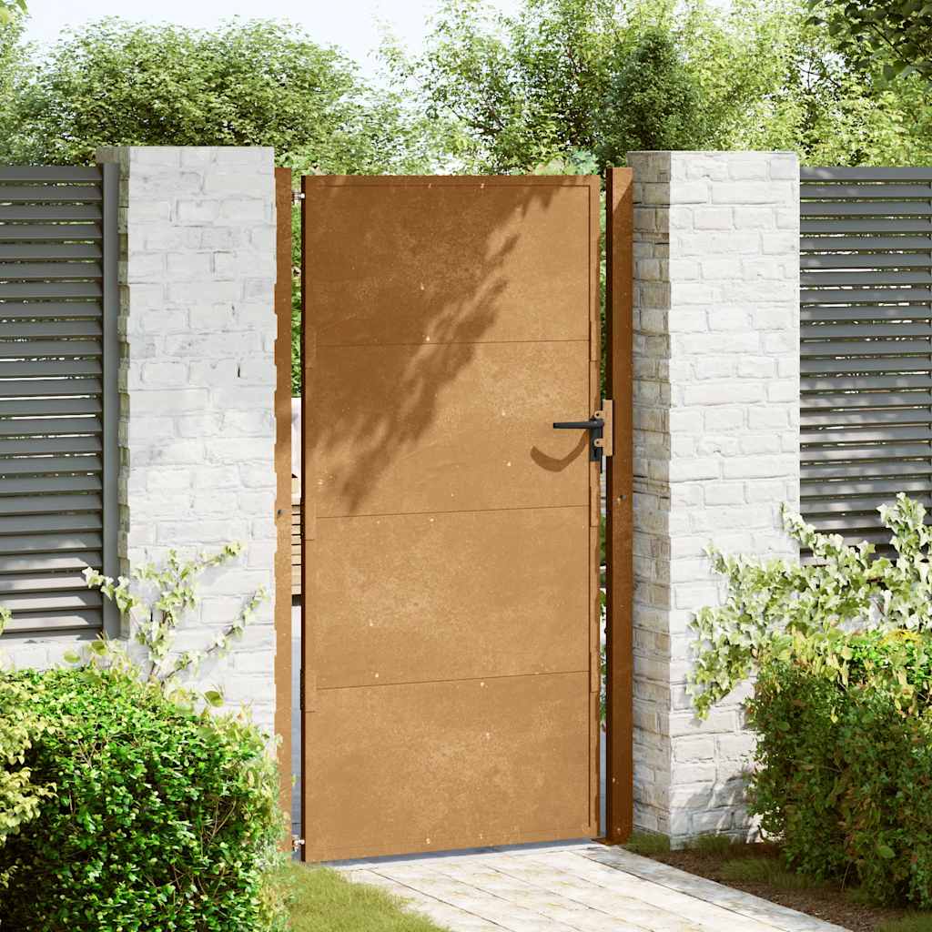 Cancello da giardino 100x200 cm in acciaio Corten