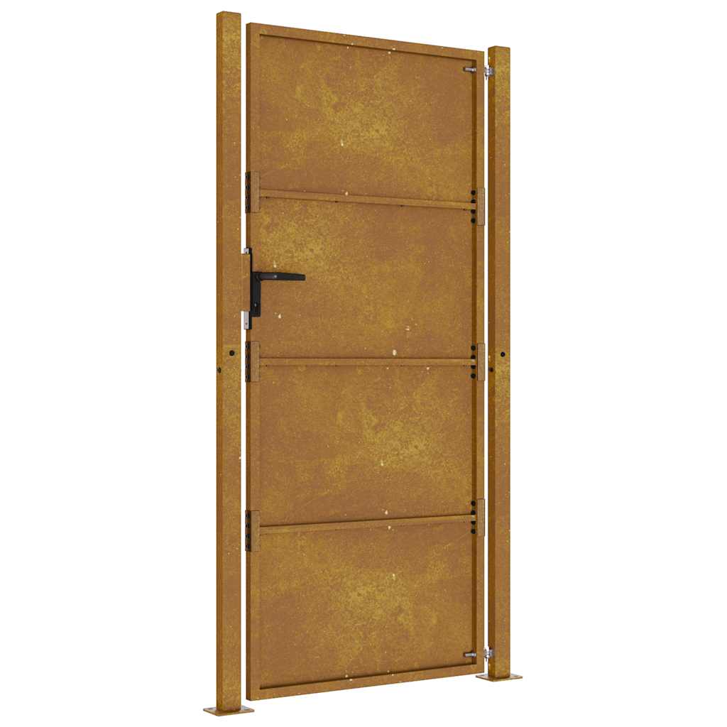Cancello da giardino 100x200 cm in acciaio Corten