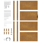 Cancello da giardino 100x200 cm in acciaio Corten