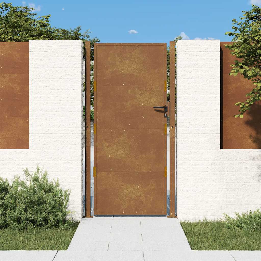 Cancello da giardino 100x200 cm in acciaio Corten