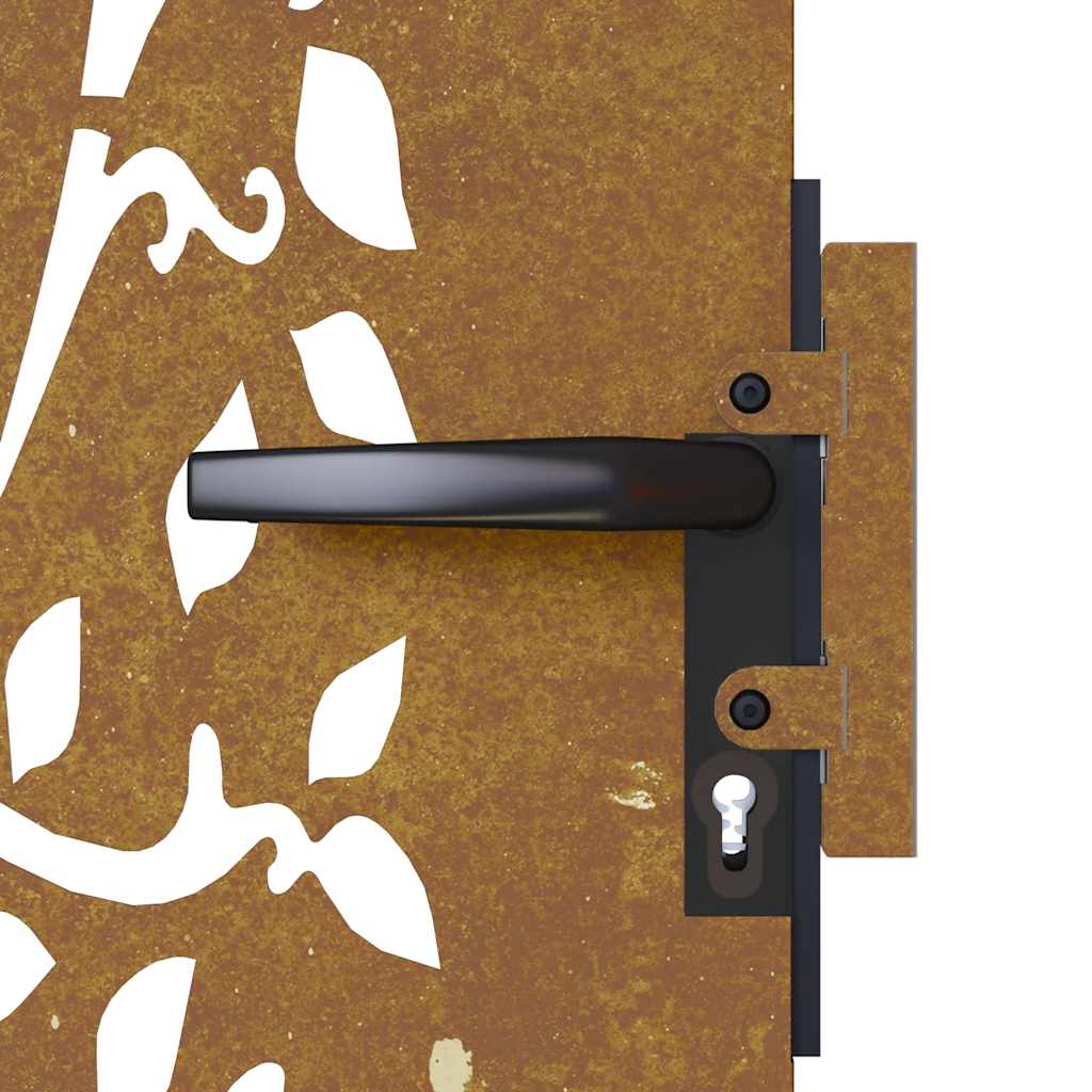 Cancello da giardino 85x75 cm in acciaio Corten con design ad albero