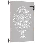 Cancello da giardino 85x150 cm in acciaio Corten con design ad albero