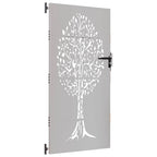 Cancello da giardino 85x175 cm in acciaio Corten con design ad albero