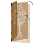 Cancello da giardino 85x200 cm in acciaio Corten con design ad albero