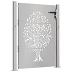 Cancello da giardino 100x150 cm in acciaio Corten con design ad albero