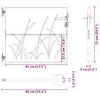 Cancello da giardino 85x75 cm in acciaio Corten con design erba