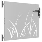 Cancello da giardino 85x100 cm acciaio Corten design erba