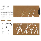 Cancello da giardino 85x100 cm acciaio Corten design erba