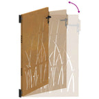 Cancello da giardino 85x150 cm in acciaio Corten con design erba