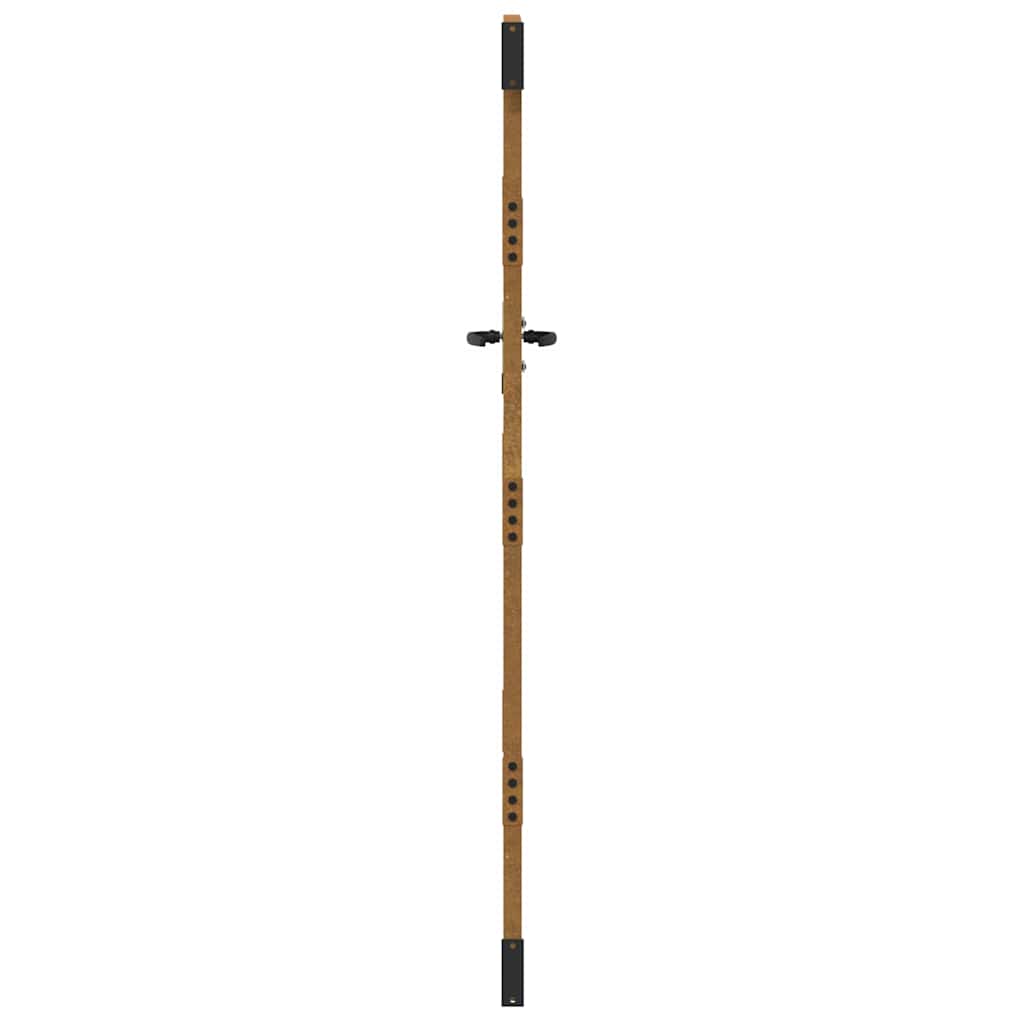 Cancello da giardino 85x175 cm in acciaio Corten con design erba