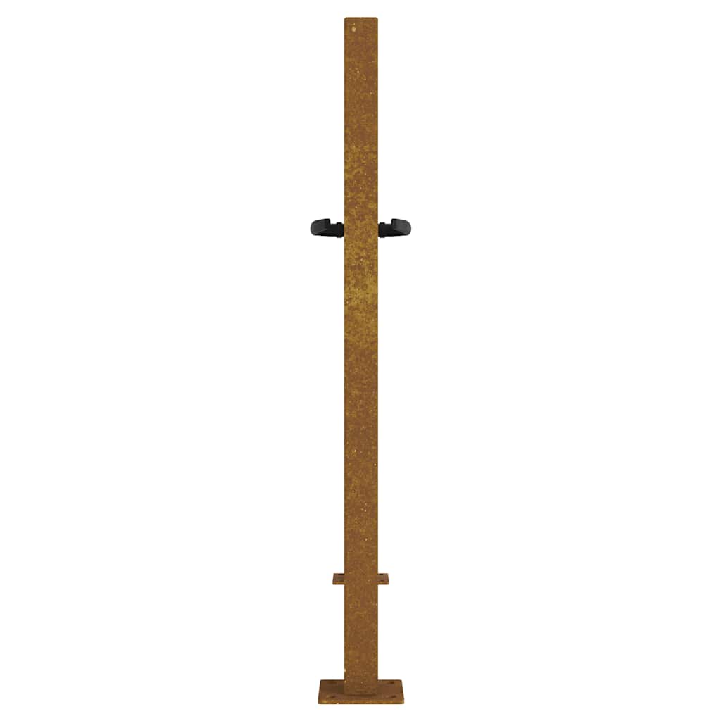 Cancello da giardino 100x75 cm acciaio Corten design erba