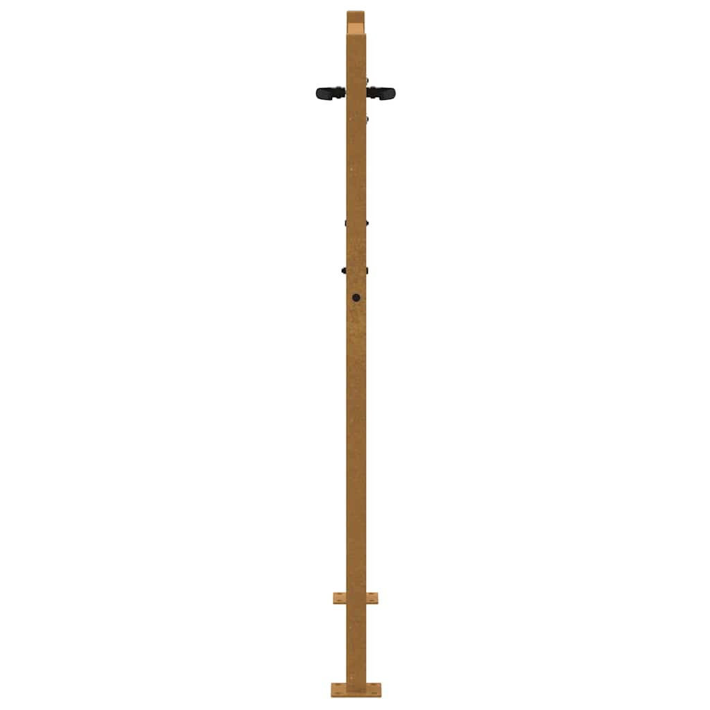 Cancello da giardino 100x150 cm in acciaio Corten con design erba