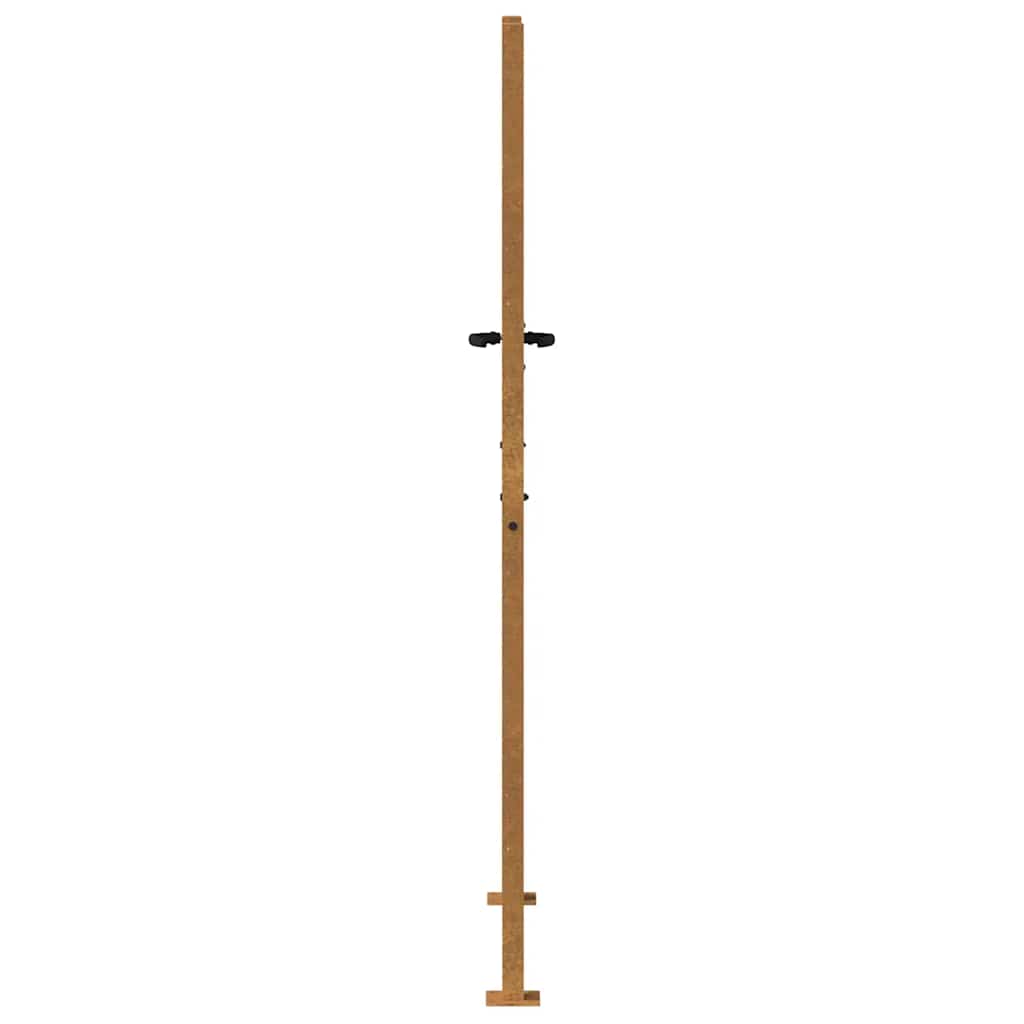 Cancello da giardino 100x200 cm acciaio Corten design erba