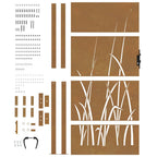 Cancello da giardino 100x200 cm acciaio Corten design erba