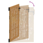 Cancello da giardino 85x125 cm acciaio Corten design bambù