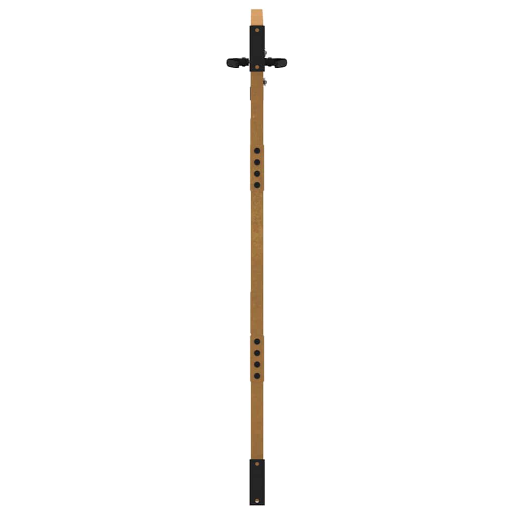 Cancello da giardino 85x150 cm in acciaio Corten e bambù