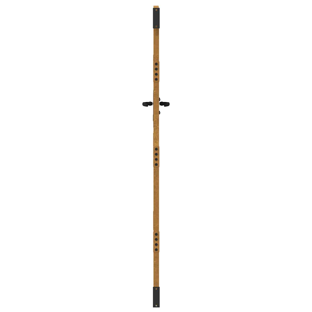 Cancello da giardino 85x175 cm acciaio Corten con design bambù tagliato al laser