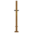 Cancello da giardino 100x75 cm acciaio Corten design bambù