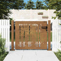 Cancello da giardino 100x75 cm acciaio Corten design bambù