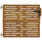 Cancello da giardino 85x75 cm in acciaio Corten design quadrato