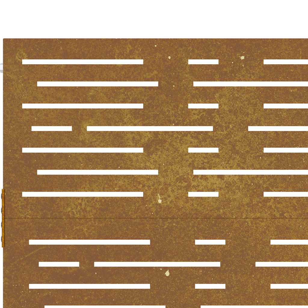 Cancello da giardino 85x75 cm in acciaio Corten design quadrato