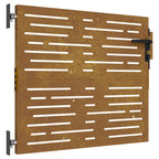Cancello da giardino 85x100 cm in acciaio Corten design quadrato