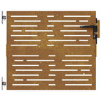 Cancello da giardino 85x100 cm in acciaio Corten design quadrato