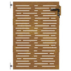 Cancello da giardino 85x125 cm in acciaio Corten design quadrato