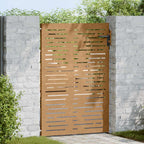 Cancello da giardino 85x150 cm in acciaio Corten design quadrato