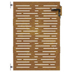 Cancello da giardino 85x150 cm in acciaio Corten design quadrato