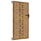 Cancello da giardino 85x175 cm in acciaio Corten design quadrato