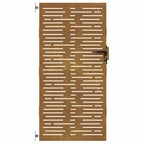 Cancello da giardino 85x175 cm in acciaio Corten design quadrato