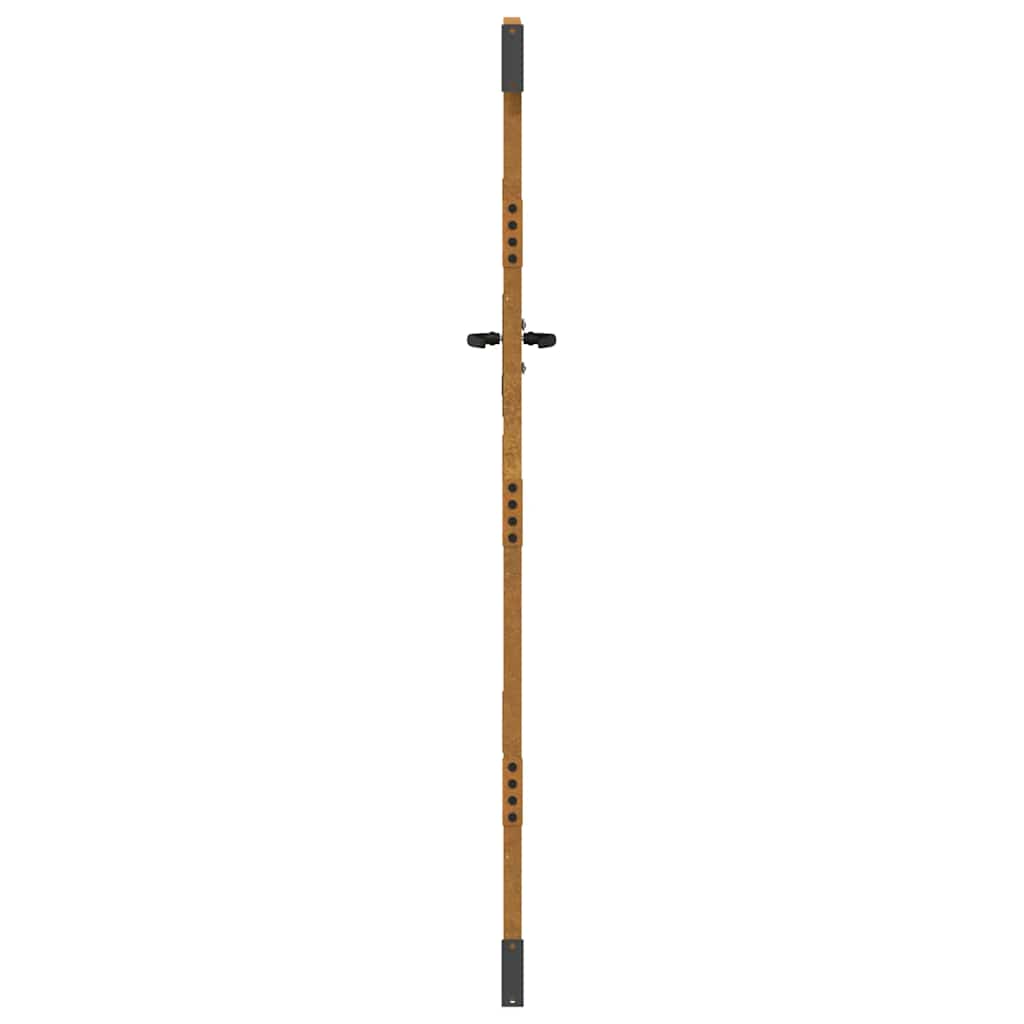Cancello da giardino 85x175 cm in acciaio Corten design quadrato