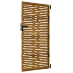 Cancello da giardino 85x200 cm in acciaio Corten design quadrato