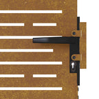 Cancello da giardino 85x200 cm in acciaio Corten design quadrato