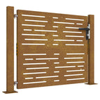 Cancello da giardino 100x75 cm in acciaio Corten design quadrato