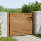 Cancello da giardino 100x75 cm in acciaio Corten design quadrato