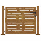 Cancello da giardino 100x75 cm in acciaio Corten design quadrato