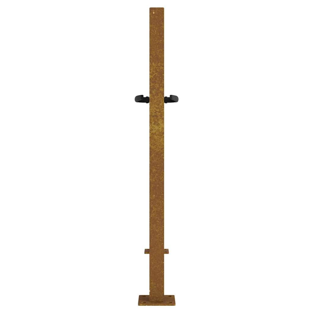 Cancello da giardino 100x75 cm in acciaio Corten design quadrato