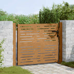 Cancello da giardino 100x100 cm acciaio Corten design quadrato tagliato al laser
