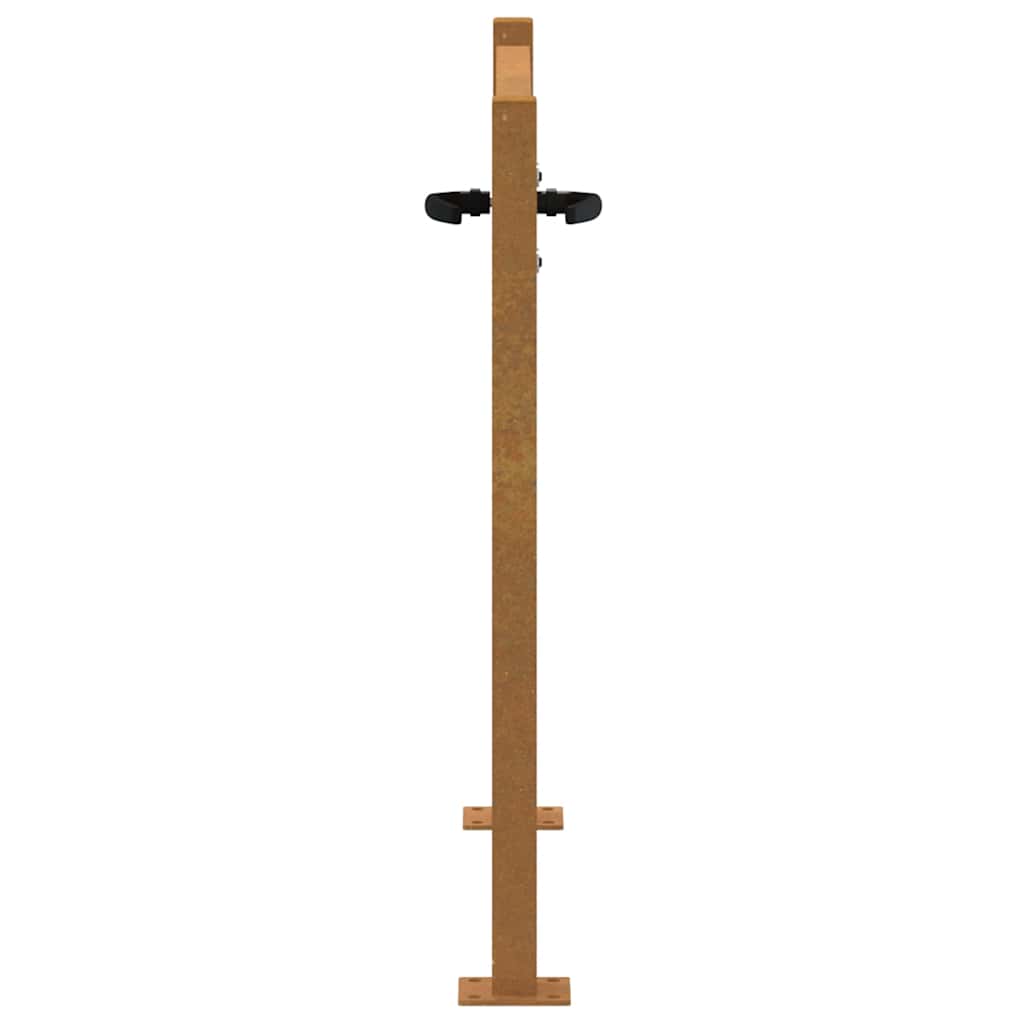 Cancello da giardino 100x100 cm acciaio Corten design quadrato tagliato al laser
