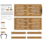 Cancello da giardino 100x100 cm acciaio Corten design quadrato tagliato al laser