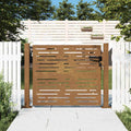Cancello da giardino 100x100 cm acciaio Corten design quadrato tagliato al laser