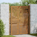 Cancello da giardino 100x125 cm in acciaio Corten design quadrato