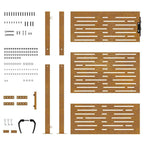 Cancello da giardino 100x125 cm in acciaio Corten design quadrato